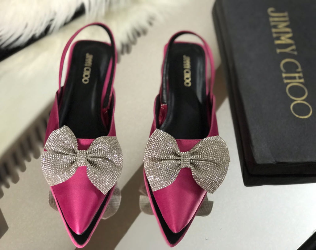 JIMMY CHOO BOW FLAT PUMP