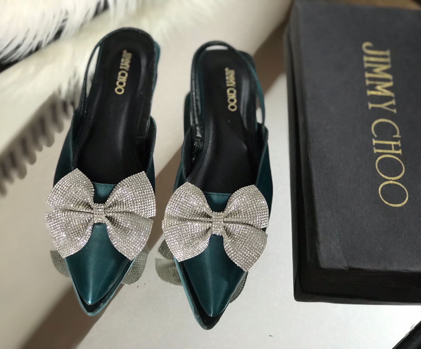 JIMMY CHOO BOW FLAT PUMP