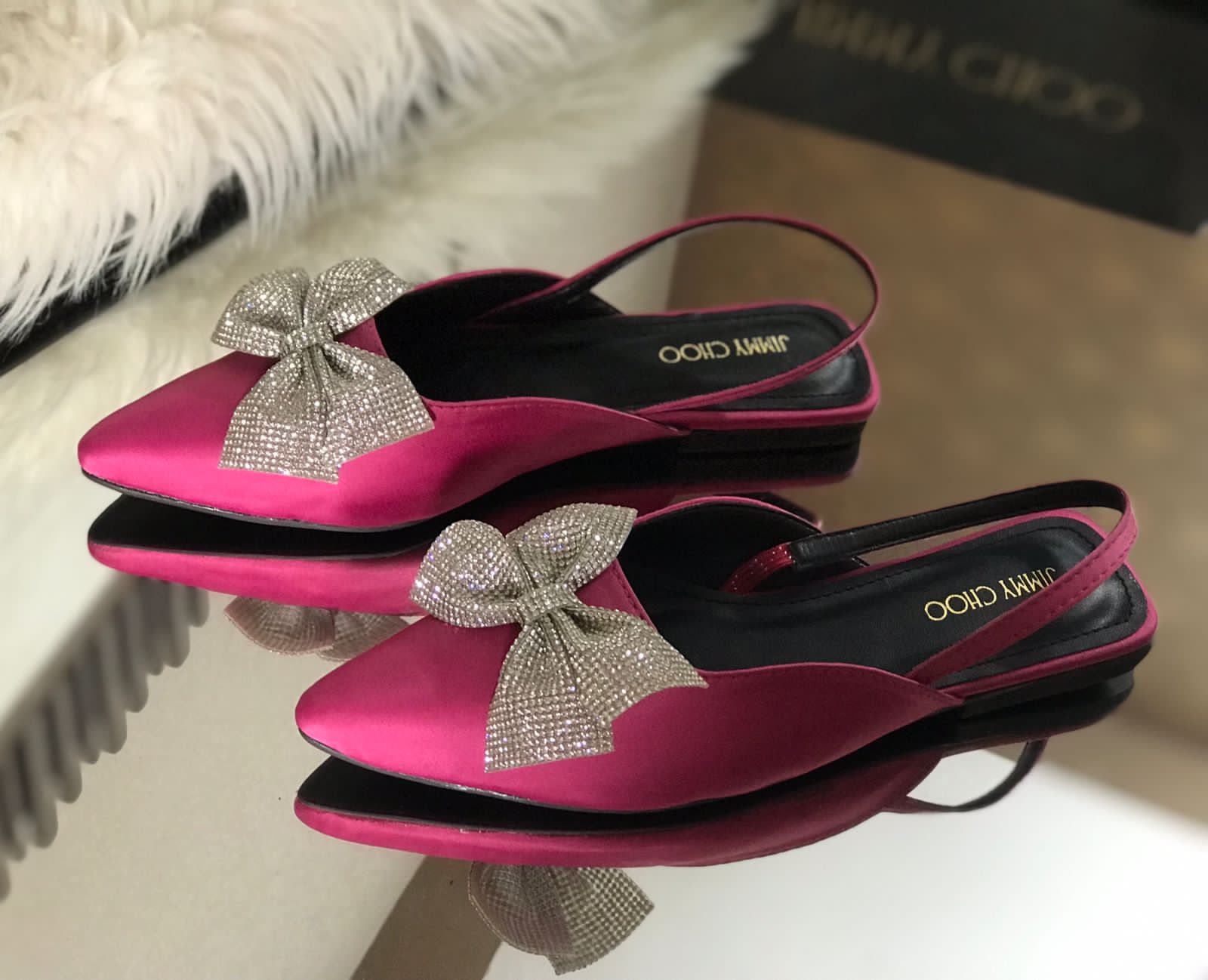 JIMMY CHOO BOW FLAT PUMP